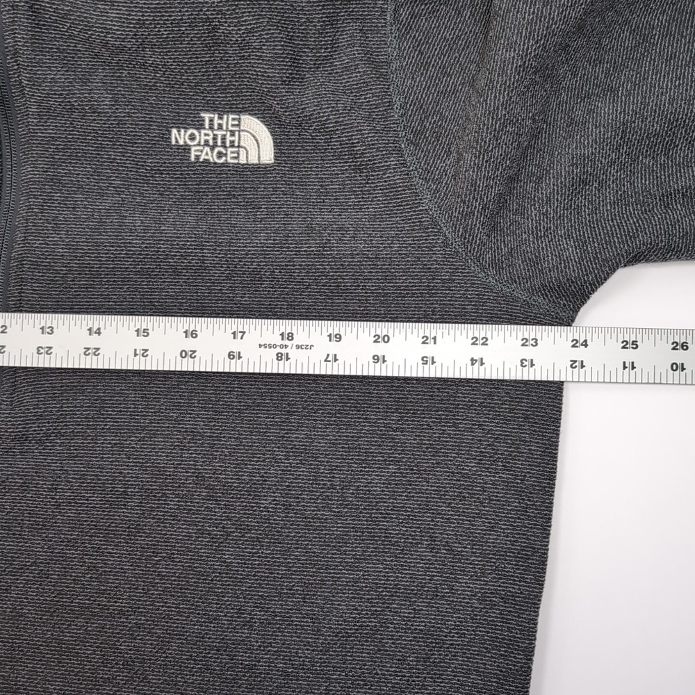 The North Face Textured Cap Rock 1/4 Zip Pullover Mens Large Gray Fleece - Picture 5 of 11